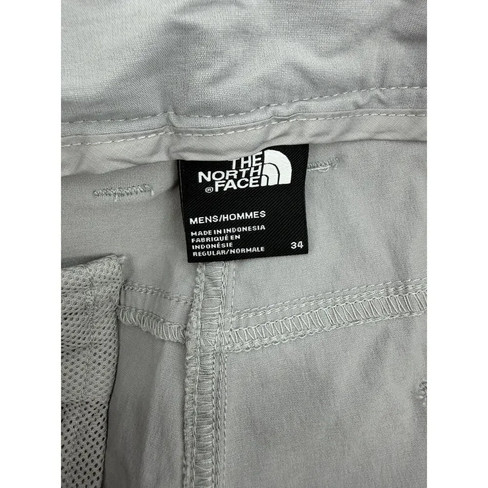 THE NORTH FACE Hiking Pants Light Gray Men’s 34x30 Pockets Snap Casual Outdoors - Picture 7 of 9
